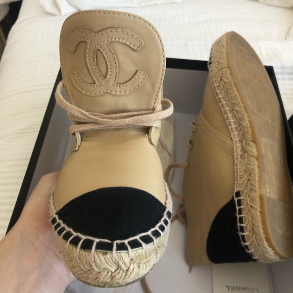 Chanel Ankle High Espadrilles Shoes 37 - Picture 12 of 16